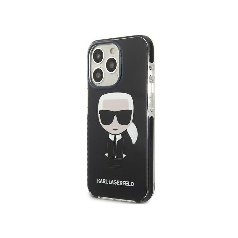 Karl Lagerfeld Iconik Karl dėklas iPhone 13 Pro / iPhone 13 - juodas