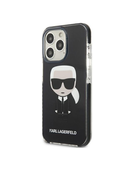 Karl Lagerfeld Iconik Karl dėklas iPhone 13 Pro / iPhone 13 - juodas Karl Lagerfeld Iconik Karl dėklas iPhone 13 Pro / iPhone 13 - juodas