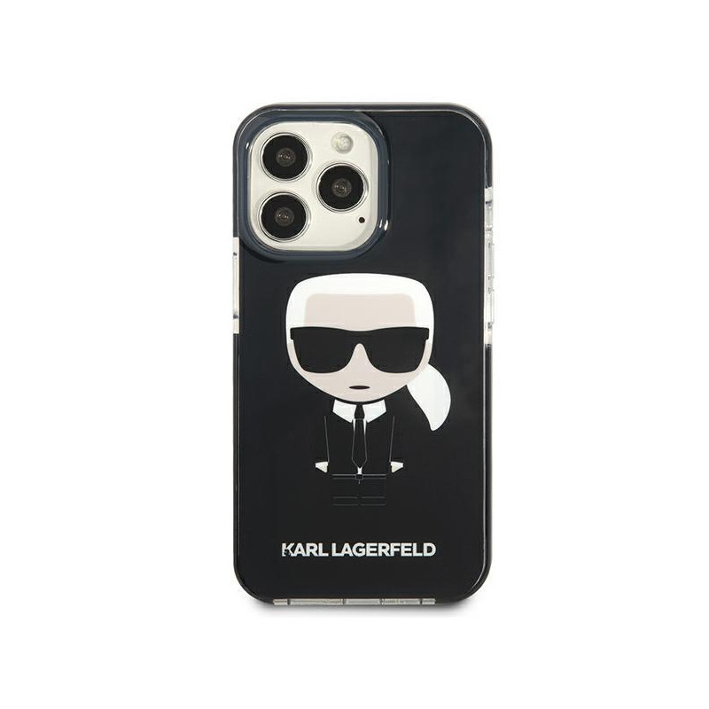 Karl Lagerfeld Iconik Karl dėklas iPhone 13 Pro / iPhone 13 - juodas