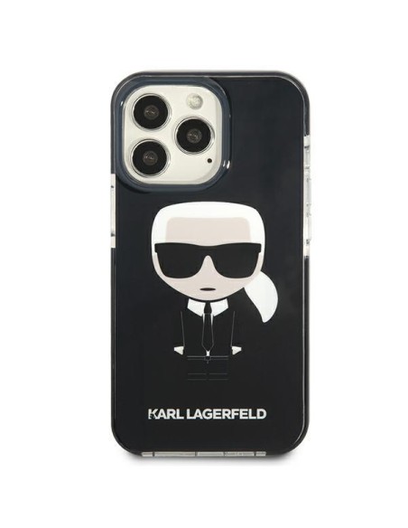 Karl Lagerfeld Iconik Karl dėklas iPhone 13 Pro / iPhone 13 - juodas Karl Lagerfeld Iconik Karl dėklas iPhone 13 Pro / iPhone 13 - juodas