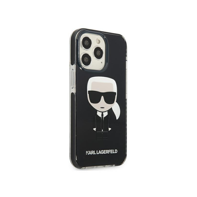 Karl Lagerfeld Iconik Karl dėklas iPhone 13 Pro / iPhone 13 - juodas