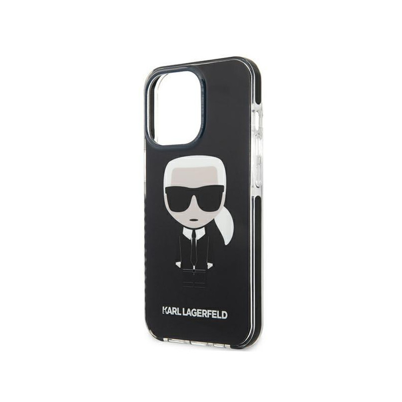 Karl Lagerfeld Iconik Karl dėklas iPhone 13 Pro / iPhone 13 - juodas