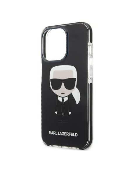 Karl Lagerfeld Iconik Karl dėklas iPhone 13 Pro / iPhone 13 - juodas Karl Lagerfeld Iconik Karl dėklas iPhone 13 Pro / iPhone 13 - juodas