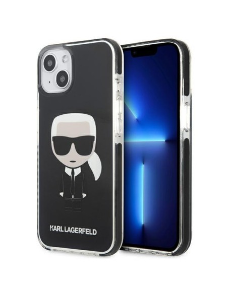 Karl Lagerfeld Iconik Karl dėklas iPhone 13 mini - juodas Karl Lagerfeld Iconik Karl dėklas iPhone 13 mini - juodas