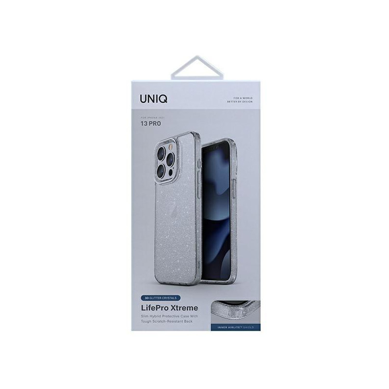 Uniq LifePro Xtreme dėklas, skirtas iPhone 13 Pro / iPhone 13 - skaidrus