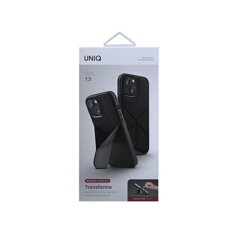 UNIQ Transforma MagSafe dėklas iPhone 13 - juodas