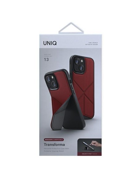 UNIQ Transforma MagSafe dėklas iPhone 13 - raudonas UNIQ Transforma MagSafe dėklas iPhone 13 - raudonas