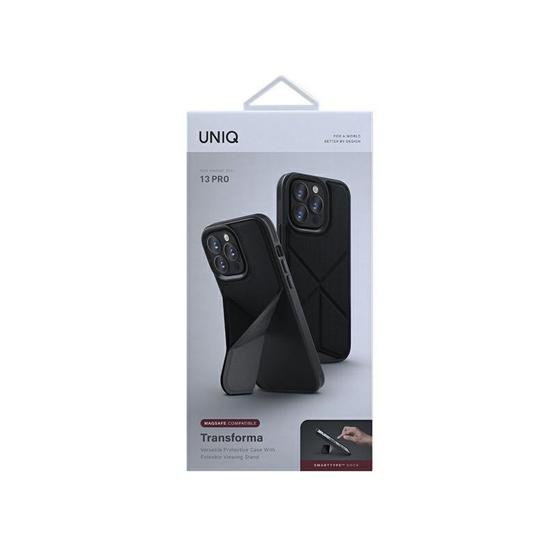 UNIQ Transforma MagSafe dėklas skirtas iPhone 13 Pro / iPhone 13 - juodas