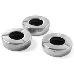 Nerūdijančio plieno peleninė su dangčio sk. 90mm rinkinys 3vnt - Hendi 440490