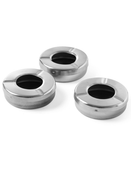 Nerūdijančio plieno peleninė su dangčio sk. 90mm rinkinys 3vnt - Hendi 440490 Nerūdijančio plieno peleninė su dangčio sk. 90mm rinkinys 3vnt - Hendi 440490