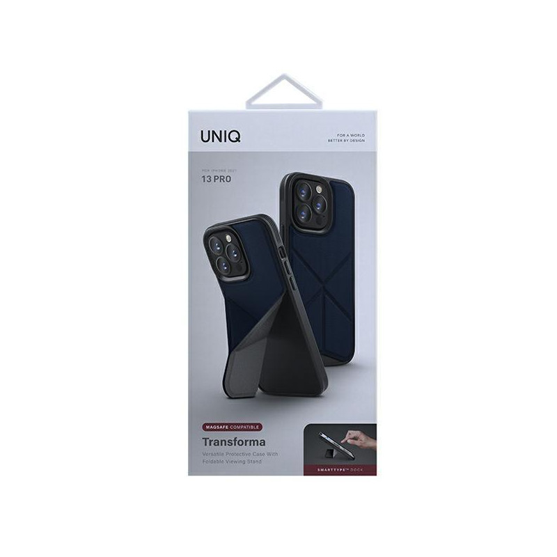 UNIQ Transforma MagSafe dėklas, skirtas iPhone 13 Pro / iPhone 13 - mėlynas