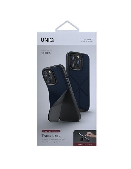 UNIQ Transforma MagSafe dėklas, skirtas iPhone 13 Pro / iPhone 13 - mėlynas