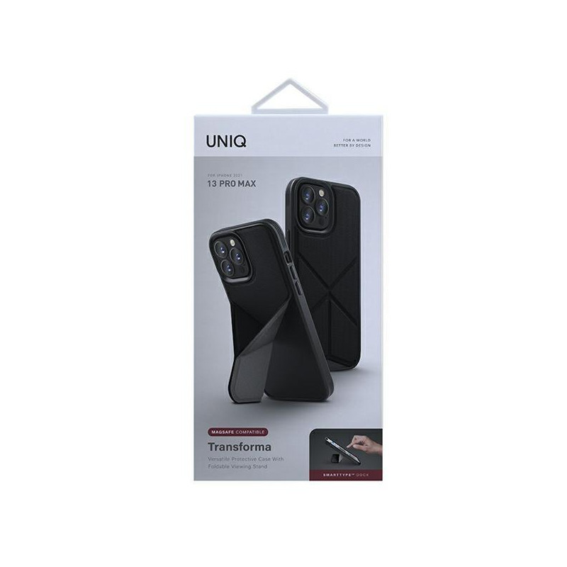 UNIQ Transforma MagSafe dėklas, skirtas iPhone 13 Pro Max - juodas