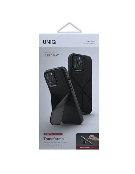 UNIQ Transforma MagSafe dėklas, skirtas iPhone 13 Pro Max - juodas UNIQ Transforma MagSafe dėklas, skirtas iPhone 13 Pro Max - juodas