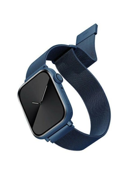 Uniq Dante nerūdijančio plieno dirželis, skirtas Apple Watch 1/ 2/ 3/ 4/ 5/ 6/ 7/ 8/ SE/ SE2 38/ 40/ 41mm – mėlynas Uniq Dante nerūdijančio plieno dirželis, skirtas Apple Watch 1/ 2/ 3/ 4/ 5/ 6/ 7/ 8/ SE/ SE2 38/ 40/ 41mm – mėlynas