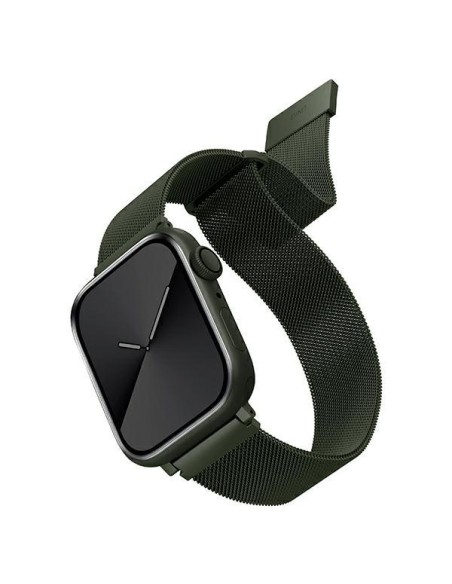 Uniq Dante nerūdijančio plieno dirželis, skirtas Apple Watch 1/ 2/ 3/ 4/ 5/ 6/ 7/ 8/ SE/ SE2 38/ 40/ 41mm – žalias