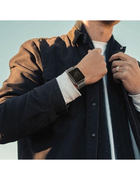 Uniq Dante nerūdijančio plieno dirželis, skirtas Apple Watch 1/ 2/ 3/ 4/ 5/ 6/ 7/ 8/ SE/ SE2 38/ 40/ 41mm – rožinis auks...