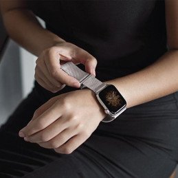 Uniq Dante nerūdijančio plieno dirželis, skirtas Apple Watch 1/ 2/ 3/ 4/ 5/ 6/ 7/ 8/ SE/ SE2 38/ 40/ 41mm – rožinis auks...