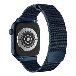 Uniq Dante nerūdijančio plieno dirželis, skirtas Apple Watch 1/ 2/ 3/ 4/ 5/ 6/ 7/ 8/ SE/ SE2 42/ 44/ 45mm – mėlynas