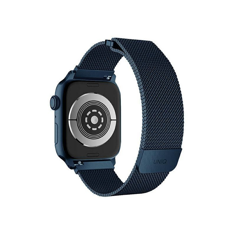 Uniq Dante nerūdijančio plieno dirželis, skirtas Apple Watch 1/ 2/ 3/ 4/ 5/ 6/ 7/ 8/ SE/ SE2 42/ 44/ 45mm – mėlynas