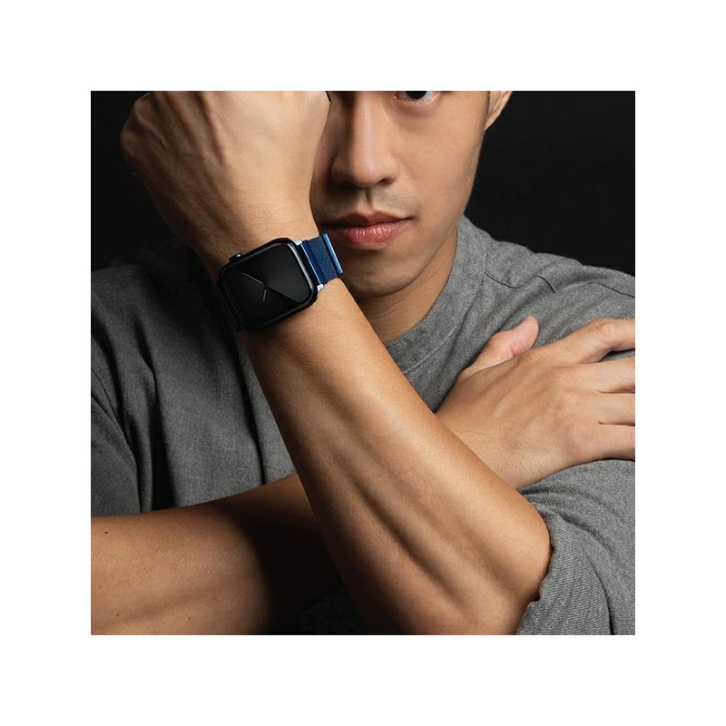 Uniq Dante nerūdijančio plieno dirželis, skirtas Apple Watch 1/ 2/ 3/ 4/ 5/ 6/ 7/ 8/ SE/ SE2 42/ 44/ 45mm – mėlynas