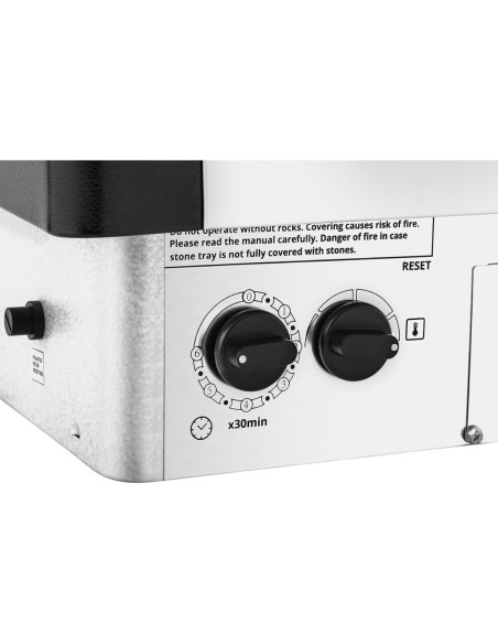 Elektrinė pirties krosnelė su įmontuotu valdymu 9-13 m3 iki 110C 400 V 9 kW sidabrinė-juoda Elektrinė pirties krosnelė su įmontuotu valdymu 9-13 m3 iki 110C 400 V 9 kW sidabrinė-juoda