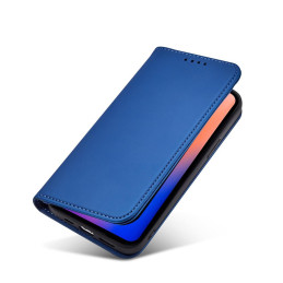Magnetinis kortelės dėklas iPhone 12, dangtelis, kortelių piniginė, kortelių stovas, mėlynas