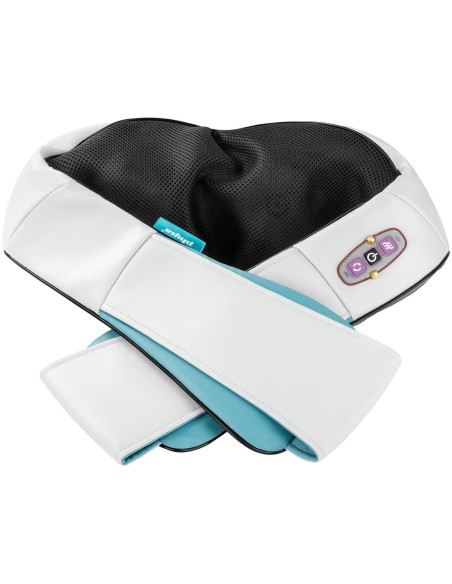 12V/230V šildomas kaklo ir nugaros pečių masažuoklis pilkas 12V/230V šildomas kaklo ir nugaros pečių masažuoklis pilkas