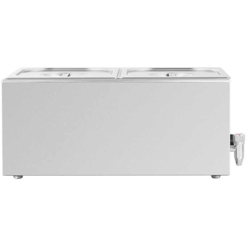 Bain marie elektrinis šildytuvas su čiaupu 2 x GN 1/2 600 W