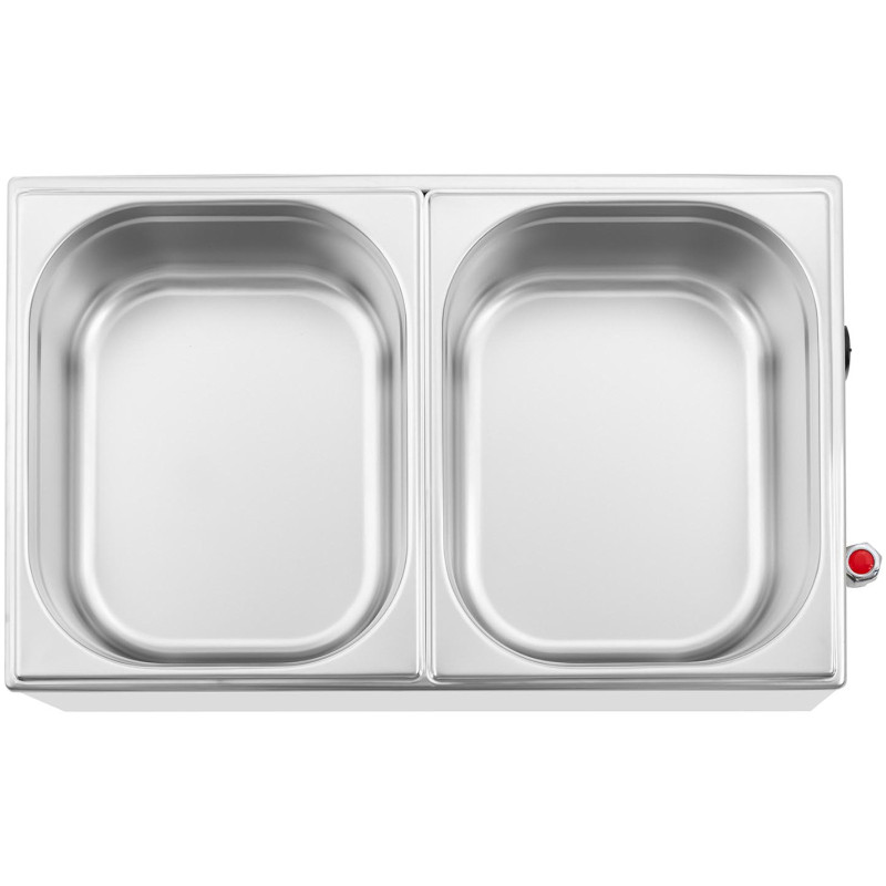 Bain marie elektrinis šildytuvas su čiaupu 2 x GN 1/2 600 W