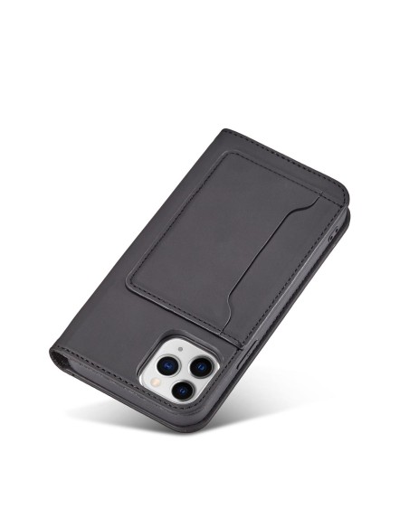 Magnetinis kortelės dėklas, skirtas iPhone 12 Pro Max, dangtelis, kortelių piniginė, kortelių stovas, juodas