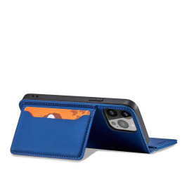 Magnet Card Case dėklas skirtas iPhone 13, dangtelis, kortelių piniginė, kortelių stovas, mėlynas