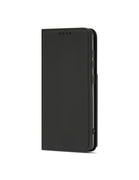 Magnetinės kortelės dėklas, skirtas Samsung Galaxy A12 5G padengti kortelei piniginės kortelių stovas juodas
