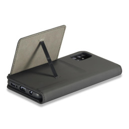 Magnetinės kortelės dėklas, skirtas Samsung Galaxy A12 5G padengti kortelei piniginės kortelių stovas juodas