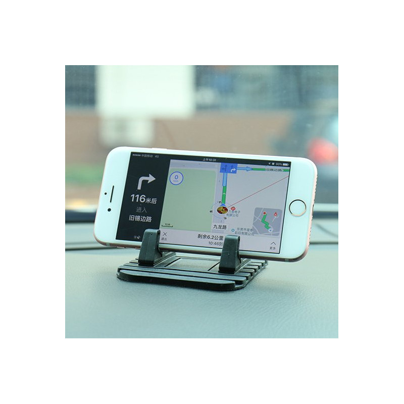 Universalus automobilio laikiklis silikoninis telefono stovas nano padas mėlynas