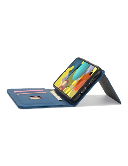 Magnetinės kortelės dėklas, skirtas Samsung Galaxy A52 5G padengti kortelės piniginės kortelių stovas mėlynas Magnetinės kortelės dėklas, skirtas Samsung Galaxy A52 5G padengti kortelės piniginės kortelių stovas mėlynas