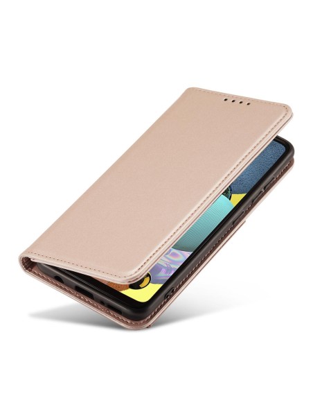 Magnetinis kortelių dėklas, skirtas Samsung Galaxy A52 5G padengti kortelės piniginės kortelių stovas rožinis Magnetinis kortelių dėklas, skirtas Samsung Galaxy A52 5G padengti kortelės piniginės kortelių stovas rožinis