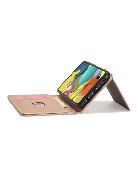 Magnetinis kortelių dėklas, skirtas Samsung Galaxy A52 5G padengti kortelės piniginės kortelių stovas rožinis Magnetinis kortelių dėklas, skirtas Samsung Galaxy A52 5G padengti kortelės piniginės kortelių stovas rožinis