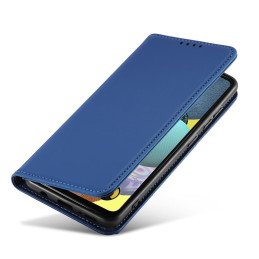 Magnetinės kortelės dėklas, skirtas Samsung Galaxy A13 5G padengti kortelės piniginės kortelių stovas mėlynas