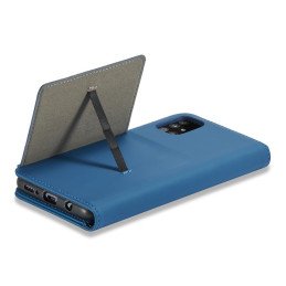 Magnetinės kortelės dėklas, skirtas Samsung Galaxy A13 5G padengti kortelės piniginės kortelių stovas mėlynas
