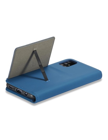 Magnetinės kortelės dėklas, skirtas Samsung Galaxy A13 5G padengti kortelės piniginės kortelių stovas mėlynas