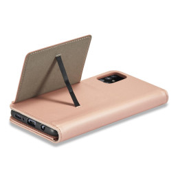 Magnetinis kortelių dėklas, skirtas Samsung Galaxy A13 5G padengti kortelės piniginės kortelių stovas rožinis