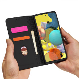 Magnetinės kortelės dėklas, skirtas Samsung Galaxy A53 5G padengti kortelių piniginės kortelių stovas juodas