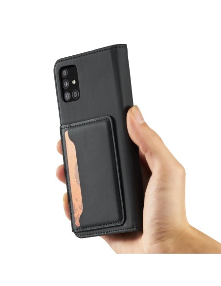 Magnetinės kortelės dėklas, skirtas Samsung Galaxy A53 5G padengti kortelių piniginės kortelių stovas juodas