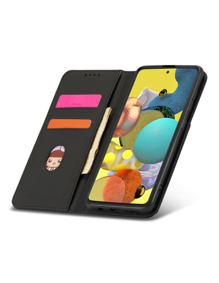 Magnetinės kortelės dėklas, skirtas Samsung Galaxy A53 5G padengti kortelių piniginės kortelių stovas juodas