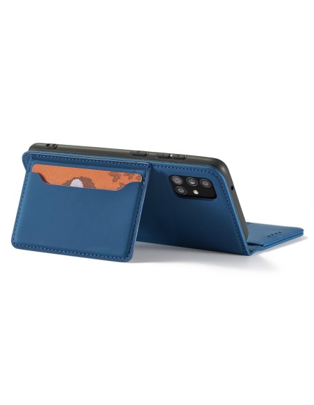 Magnetinis kortelių dėklas Samsung Galaxy A53 5G, dangtelis, kortelių piniginė, kortelių stovas, mėlynas Magnetinis kortelių dėklas Samsung Galaxy A53 5G, dangtelis, kortelių piniginė, kortelių stovas, mėlynas