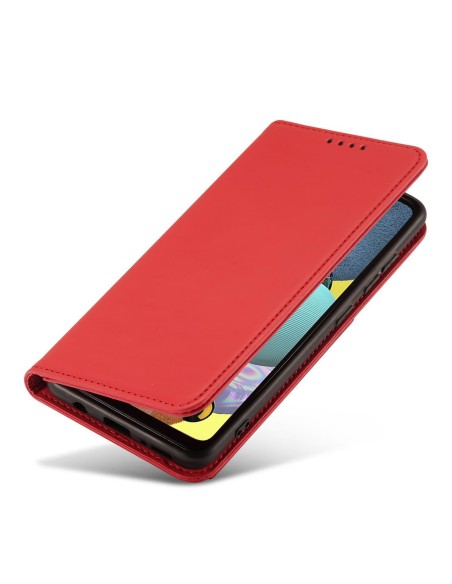 Magnetinis kortelių dėklas Samsung Galaxy A53 5G, dangtelis, kortelių piniginė, kortelių stovas, raudonas Magnetinis kortelių dėklas Samsung Galaxy A53 5G, dangtelis, kortelių piniginė, kortelių stovas, raudonas
