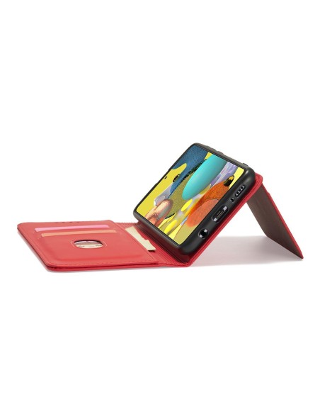 Magnetinis kortelių dėklas Samsung Galaxy A53 5G, dangtelis, kortelių piniginė, kortelių stovas, raudonas Magnetinis kortelių dėklas Samsung Galaxy A53 5G, dangtelis, kortelių piniginė, kortelių stovas, raudonas