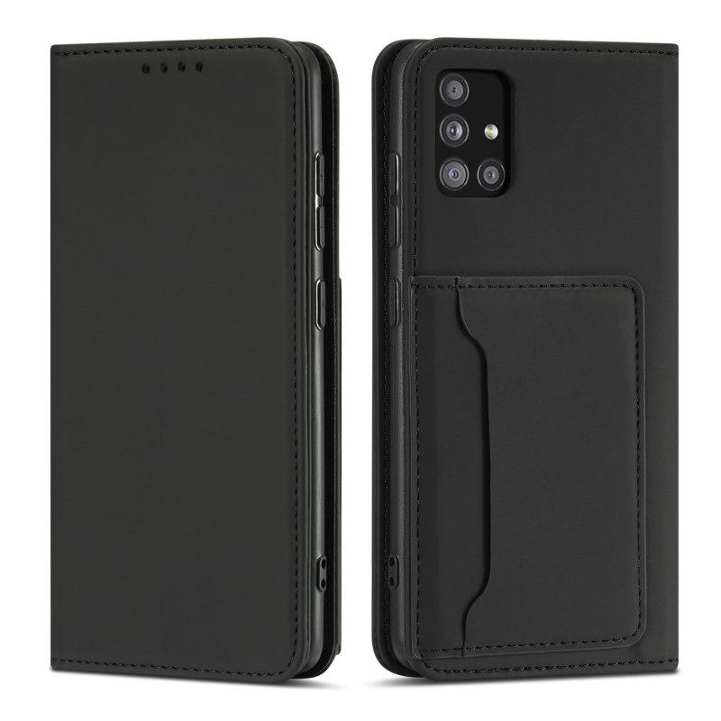 Magnetinis kortelės dėklas, skirtas Xiaomi Redmi Note 11 Pro, dangtelis, kortelių piniginė, kortelių stovas, juodas