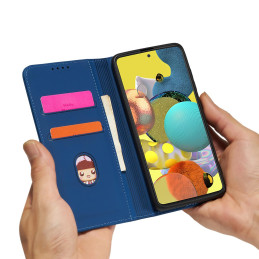 Magnetinis kortelės dėklas, skirtas Xiaomi Redmi Note 11 Pro, dangtelis, kortelių piniginė, kortelių stovas, mėlynas